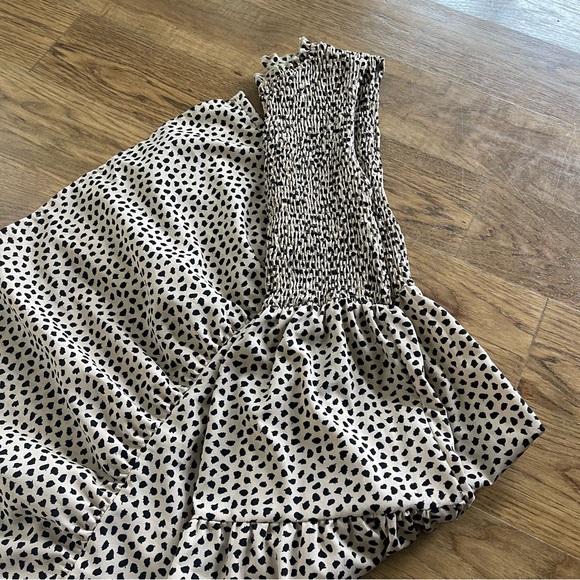 SHEIN Black and Tan Dotted Women’s Dress - Picture 6 of 6